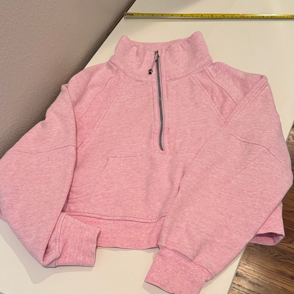 XS/S Lululemon Heather Pink Scuba Quarter-Zip Pullover - Picture 1 of 7